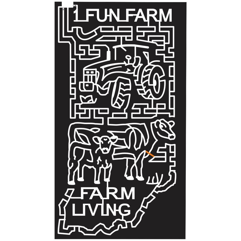 12_IN_Farmland Indiana, Tractor, Cow, calf, Animal, state, shape, 2012