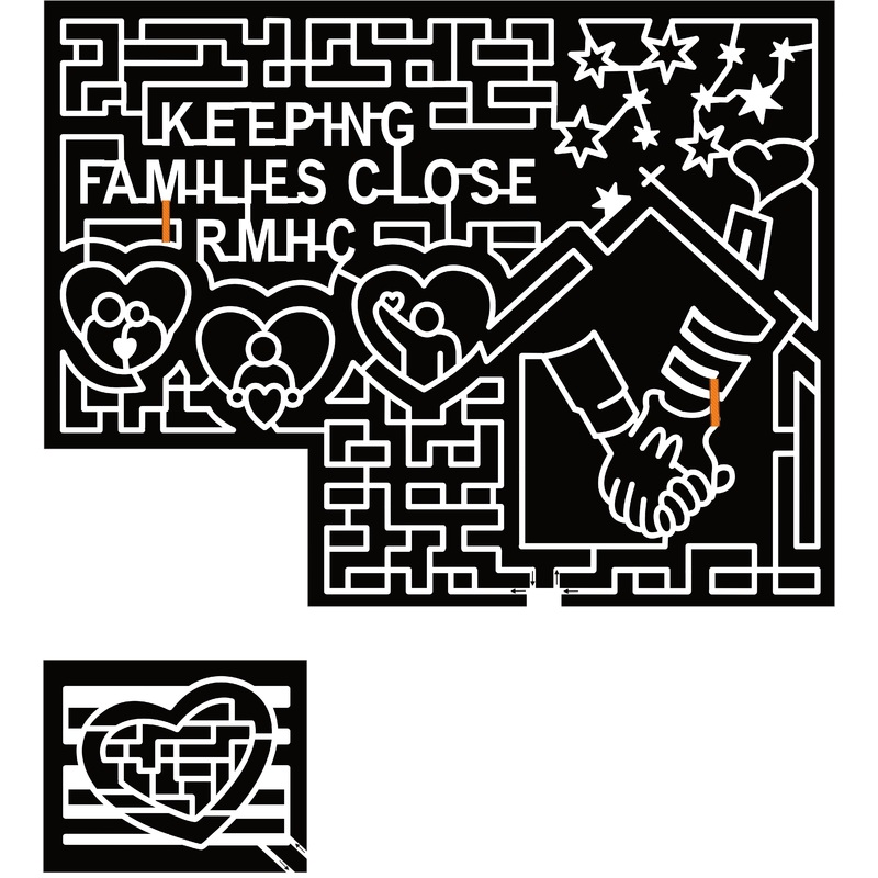 23_ONT_Thamesville Keeping Families Close, RMHC Logo, Holding Hands, House, Stars, Heart