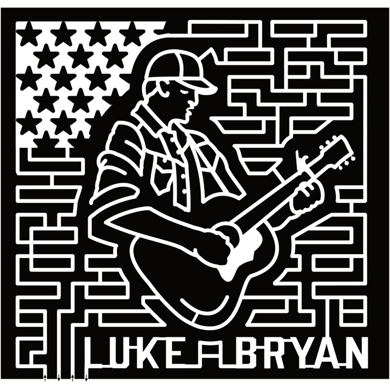 24_AZ_Queens_Creek Luke Bryan, Guitar, Flag,