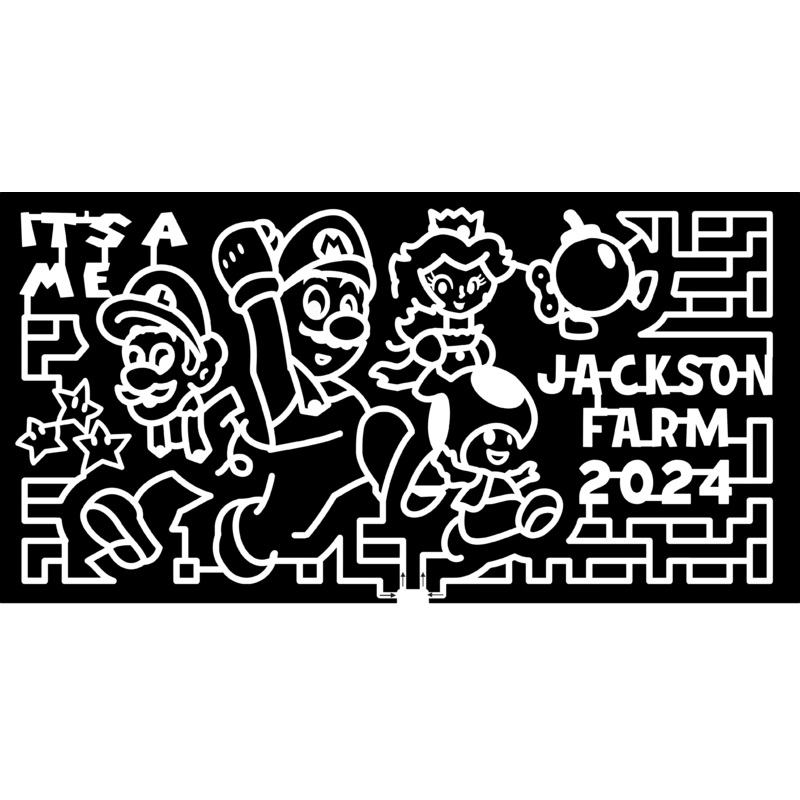 24_AR_Black Rock Mario, Luigi, Peach, Toad, Jackson Farm, 2024, Star, Its A Me