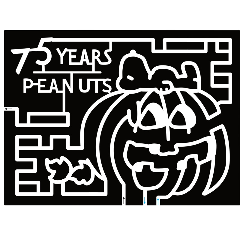 24_FL_Massaryktown Snoopy, Peanuts, 75 Years, Pumpkin, Leaves, Logo