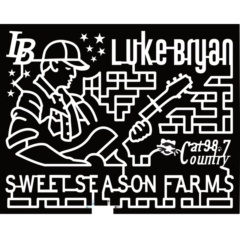 24_FL_Milton Luke Bryan, LB, Guitar, Cat Country 98.7, Sweet Season Farms, Star