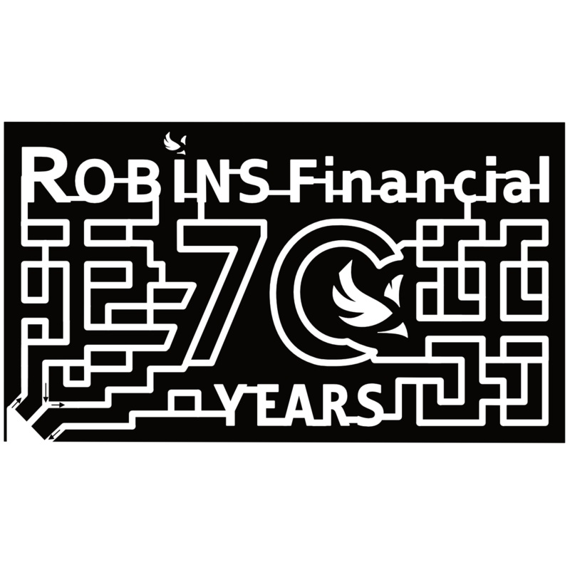 24_GA_FortValley Robins Financial, 70 Years, Bird, Logo