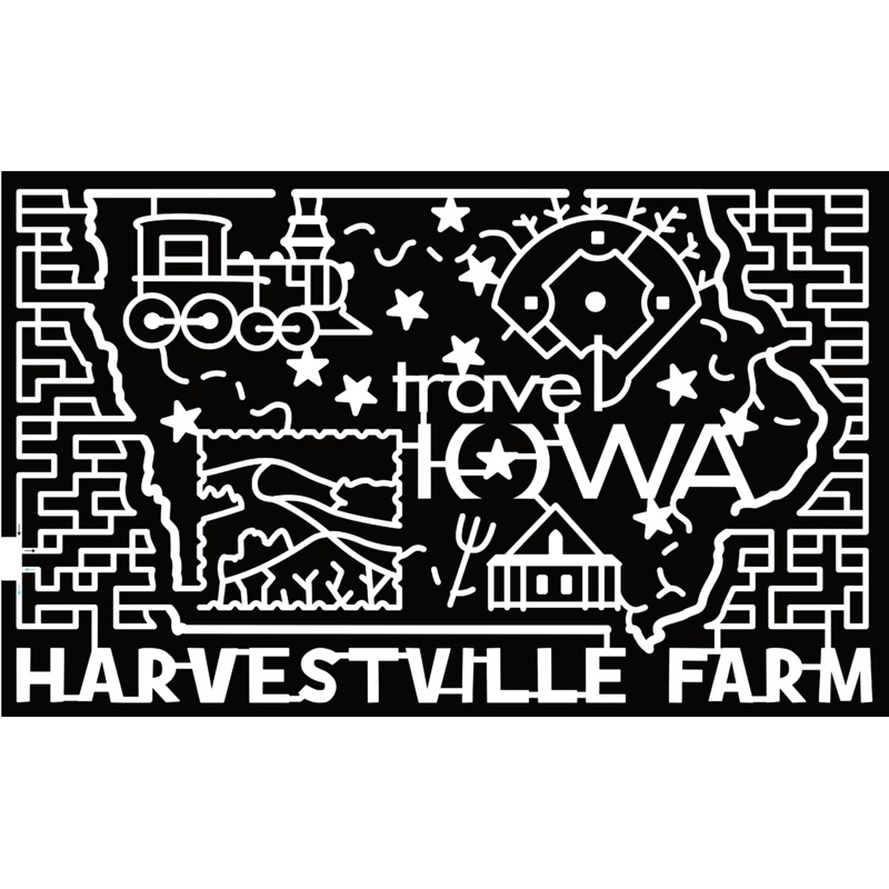 24_IA_Donnellson Harvestville Farm, Travel Iowa, Train, Star, House