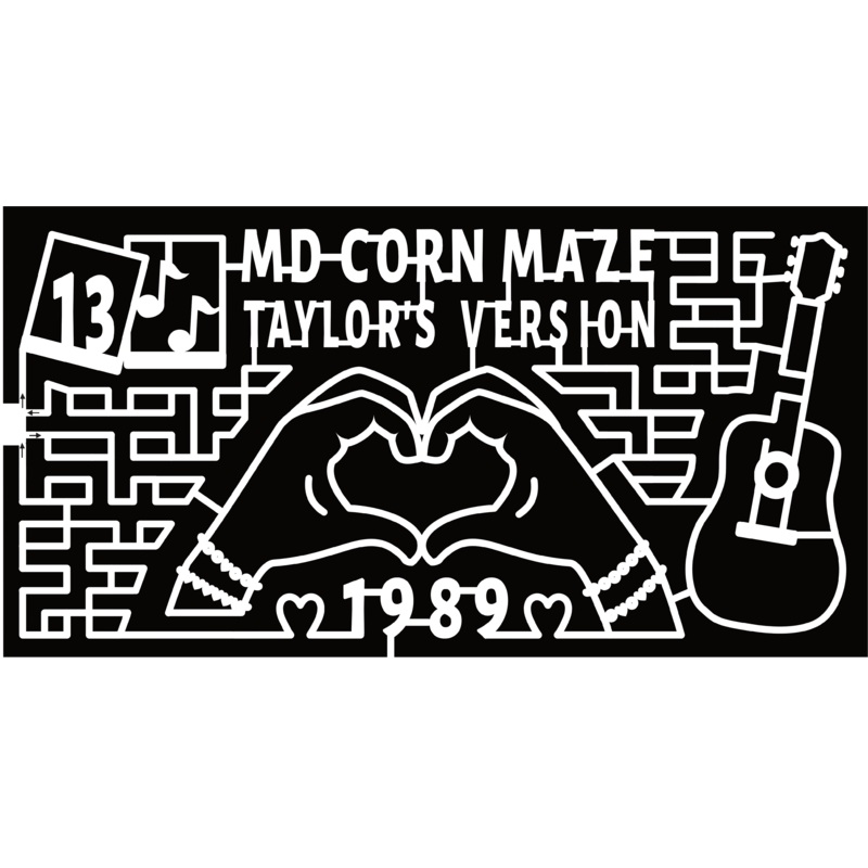 24_MD_Gambrills MD Corn Maze, Taylor’s Version, 1989, Notes, Guitar, 13, Heart Hands, Heart