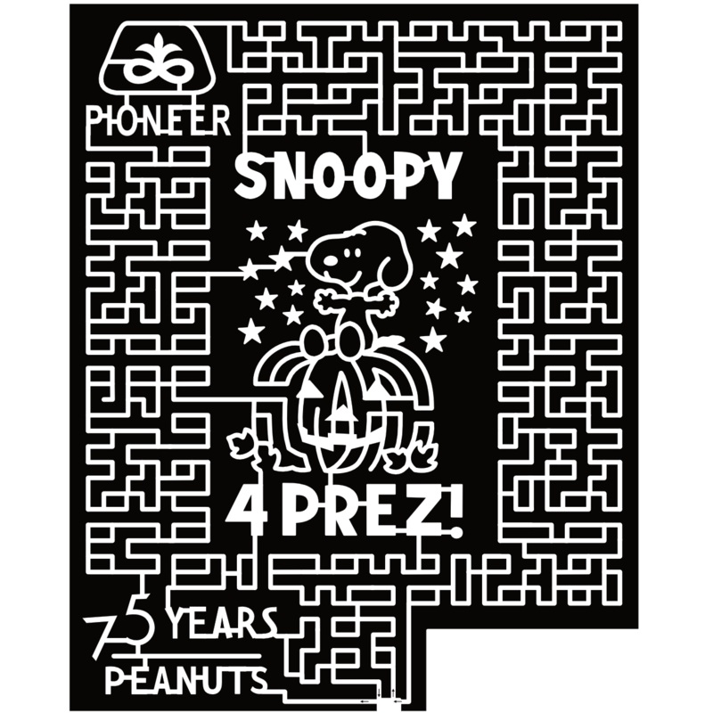 24_MN_Delano Snoopy 4 Prez, Pioneer, Peanuts, 75 Years, Pumpkin, Star, Logo