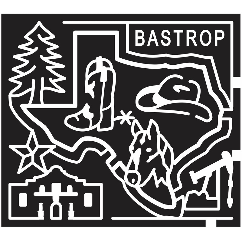 12_TX_Bastrop_2 Texas, state, shape, Tree, boot, Hat, Horse, Oil, star, 2012, pine