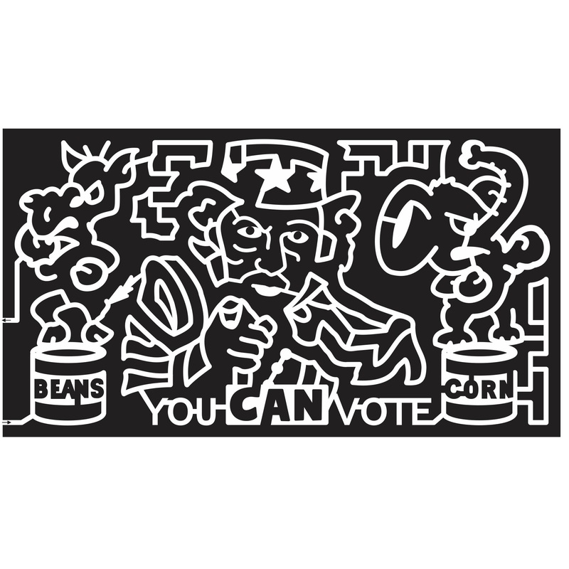 12_TX_Brookshire Texas, vote, elephant, donkey, Corn, can, democrat, republican, America, beans, Patriotic, 2012