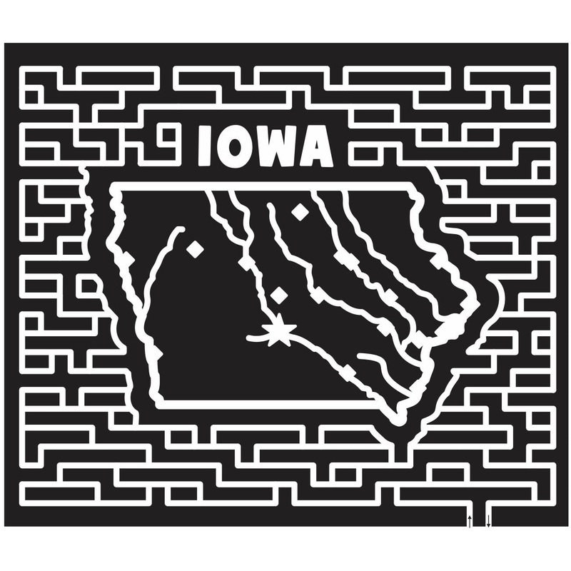 Decorah Iowa IA 2013 a state, shape, Map, river, star, paths.jpg