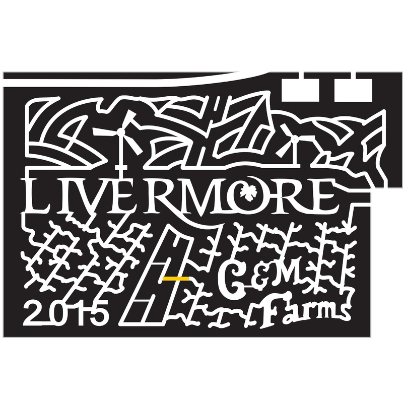 15_CA_Livermore 2015, California, Livermore, crops, G & M Farms, windmill, road, corn, rows