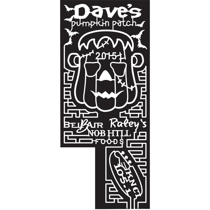 15_CA_West Sacramento 2015, California, West Sacramento, Dave’s Pumpkin Patch, frankenstein, bat, Radio, logo,
