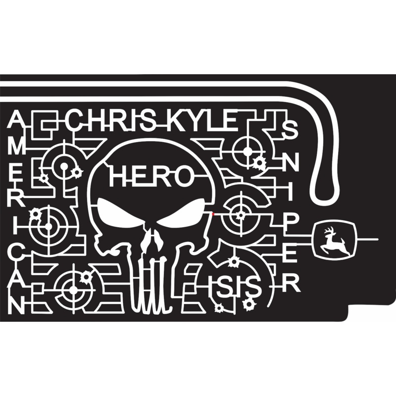 15_IL_CrestHill, 2015, Illinois, Crest Hill, American Sniper, Chris Kyle, Skull, Bullet, Bullets, Holes, Target, AHW, John Deere