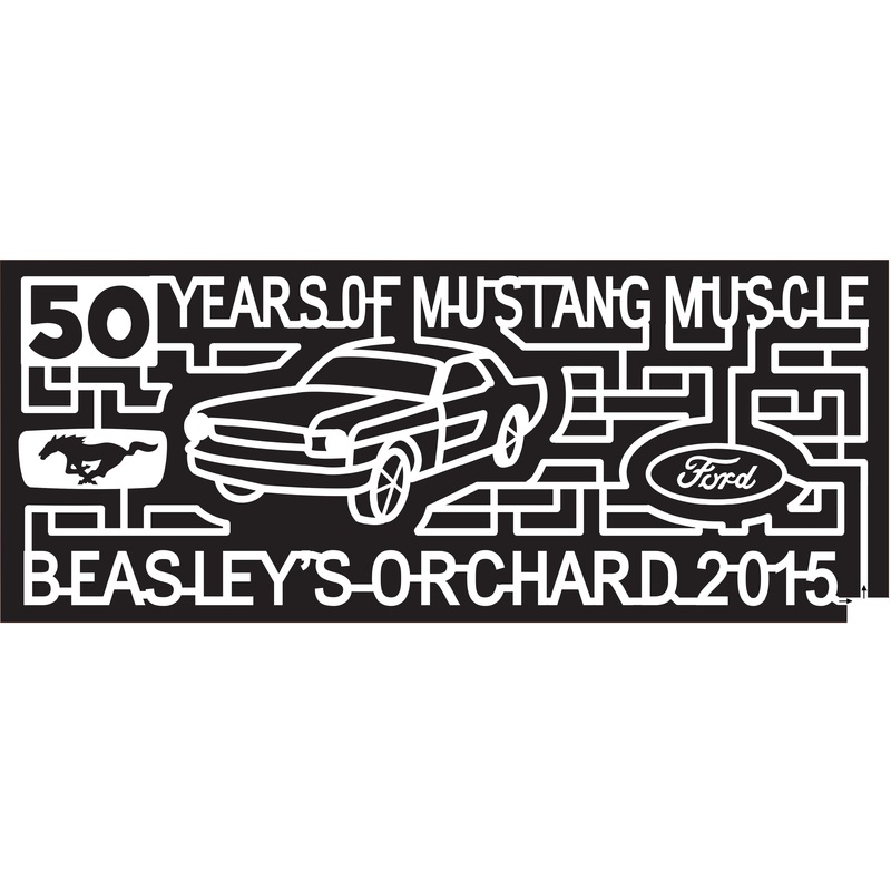15_IN_Danville, 2015, Indiana, Danville, 50, Mustang, car, ford logo, logo, Beasley’s Orchard, Years of mustang muscle
