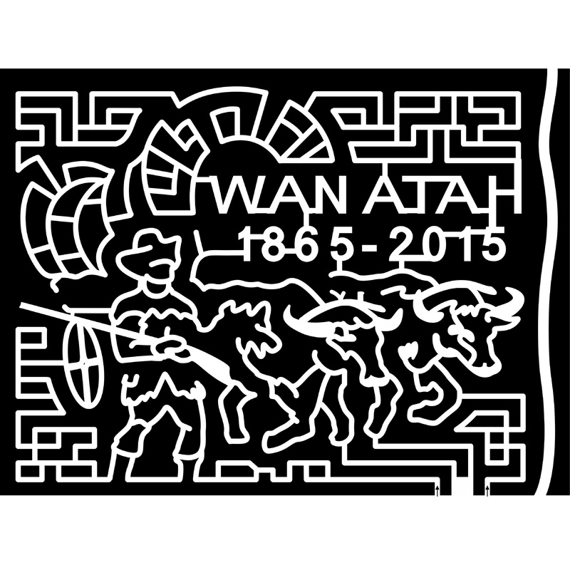 15_IN_Wanatah, 2015, Indiana, Wanatah, Covered Wagon, Rifle, Gun, Person, Farmer, Cowboy, Ox, Oxen, Yoke, Work, 150 Years