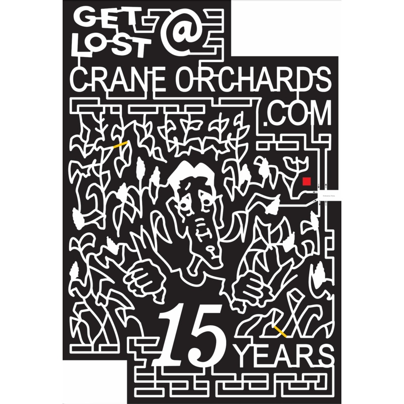 15_MI_Fennville, 2015, Michigan, Fennville, Crane Orchards, Woody, Corn Maze, Get Lost, 15 years, face, guy, corn