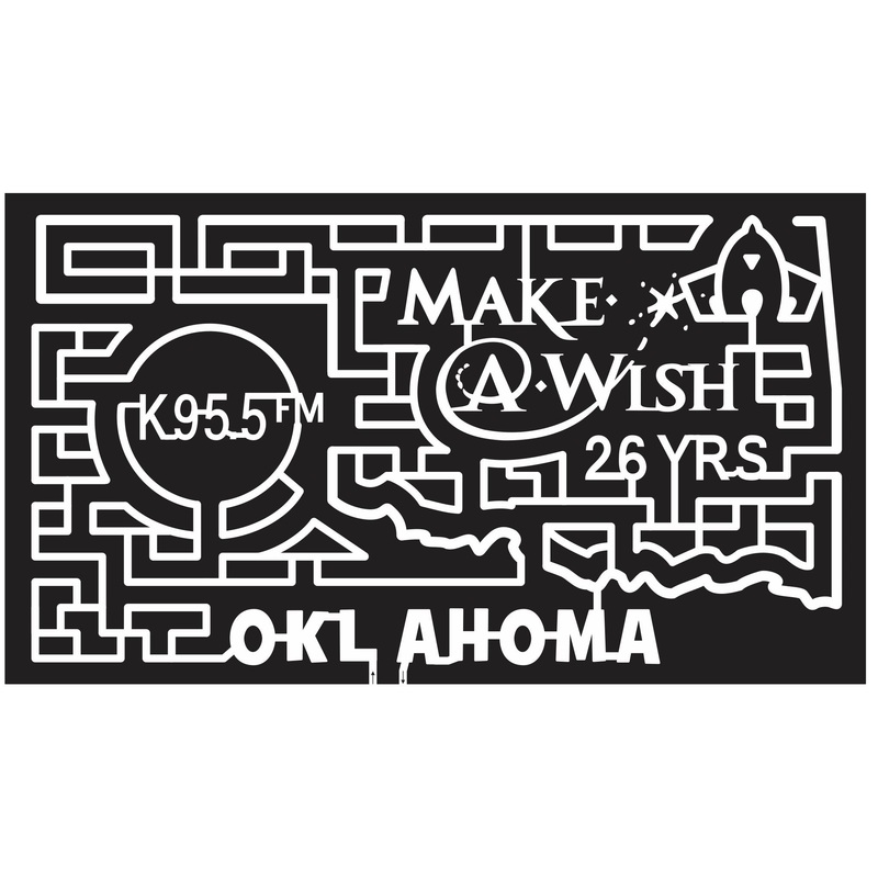 Welch Oklahoma OK 2013 state, shape, logo, make a wish, charity, radio logo, sponsor, k955.jpg