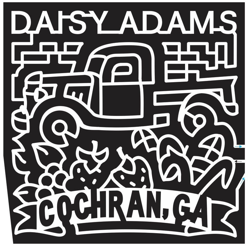 14_GA_Cochran 2014 Georgia truck antique wheel ribbon banner berry berries strawberry corn cob.JPG