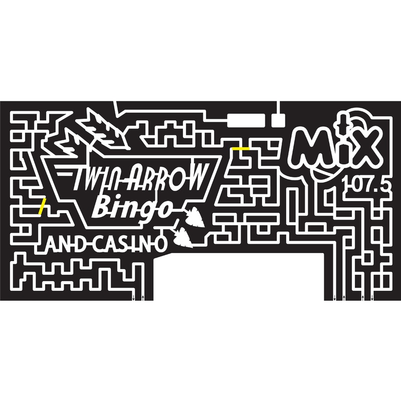 15_NM_Clovis 2015, New Mexico, Clovis,  Twin Arrow Bingo Logo, Casino, Mix, Radio, Bingo, Aarow, 107.5