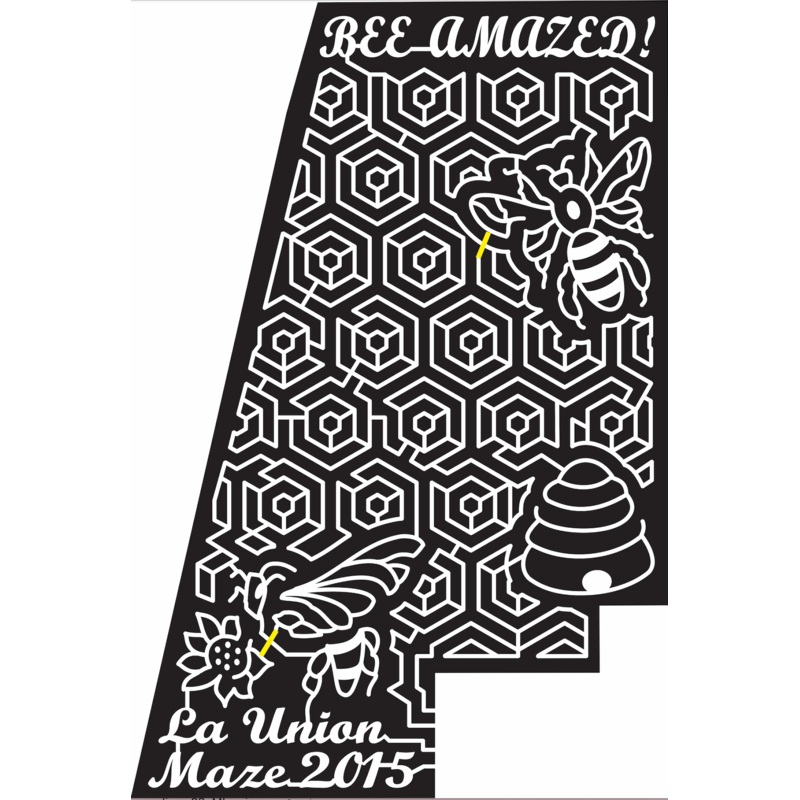 15_NM_La Union 2015, New Mexico, La Union, Bee Amazed, Maze, Sunflower, Bee, Bees, Honeycomb, Honey, Bee Hive, Hexagon, Bug, Bugs, Insect, Insects, Wing, Wings