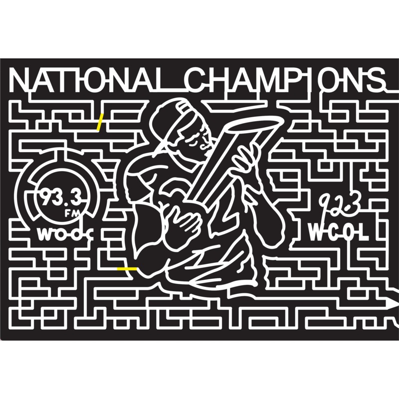 15_OH_Milford Center, 2015, Ohio, Milford Ctr, trophy, hat, football, national, champions, logo, 93.3