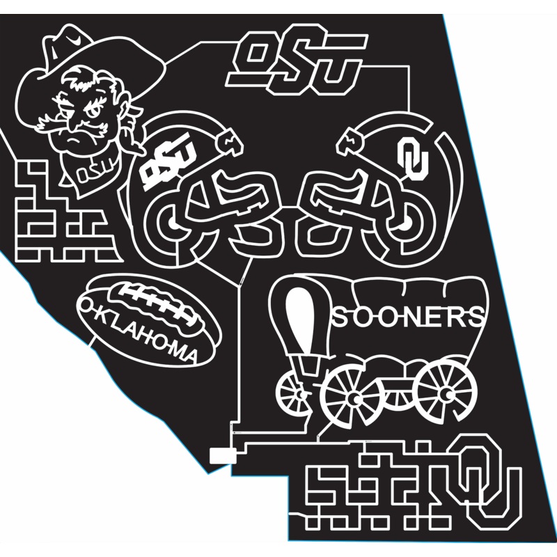 15_OK_Chickasha 2015, Oklahoma, Chickasha, OSU, College, Mascot, Cowboy, Sooners, Covered Wagon, Football, Wheel, Helmet, Helmets, OU, Cowboys, Wild West, Western, wagon, sports, face