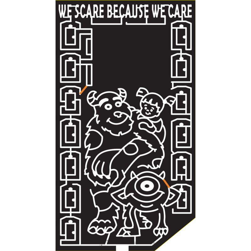 15_OR_Terrebonne 2015, Oregon, Terrebonne, Monsters Inc, Movie, Cartoon, Mike, Sully, Boo, We Scare Because We Care, Doors, Door, Monster, We scare beacause we care, doors, girl