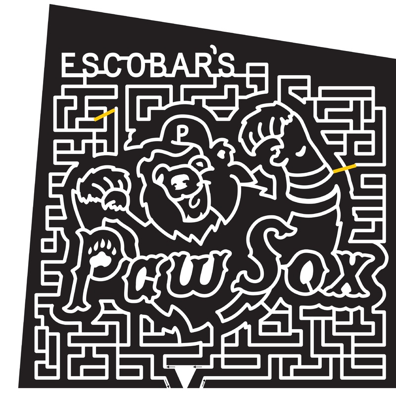 15_RI_Portsmouth 2015, Rhode Island, Portsmouth, Escobars, Paw Sox, Team, Logo, Baseball, Hat, Cap, Bear, Mascot, Sports