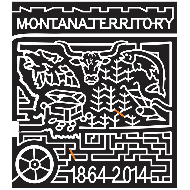 14_MT_Billings 2014 Montana state shape fish bull wolf dog chest coin gold corn stalk wildlife wheel.JPG