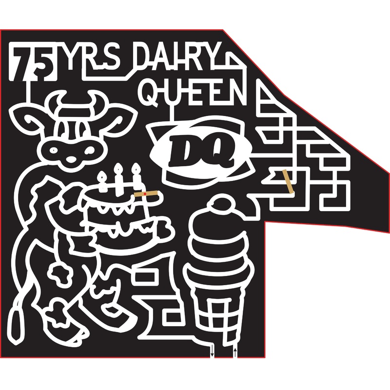 15_VA_Harrisonburgh 2015, Virginia, Harrisonburg, 75 years, Dairy Queen, DQ, logo, ice cream cone, cow, birthday cake