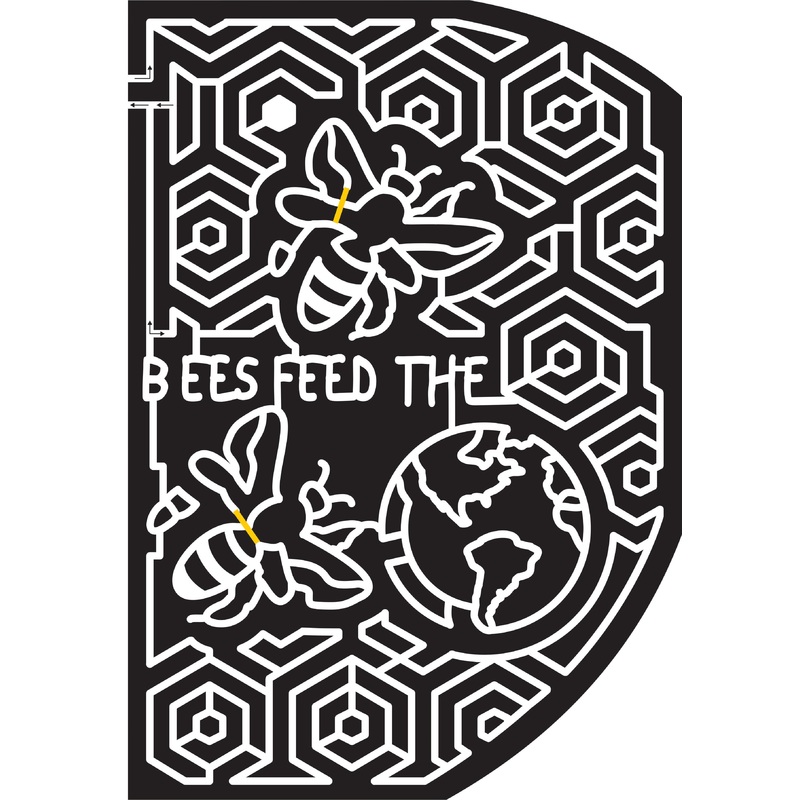 15_WA_Buckley 2015, Washington, Buckley, Bees Feed the World, Globe, Insect, Insects, Bug, Bugs, Wing, Wings, Honeycomb, Honey, Hexagon, world, bee