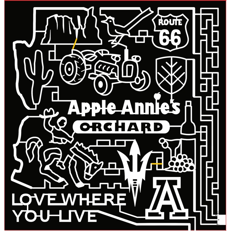 2017  17_AZ_Willcox, Arizona, cactus, tracotr, animal, horse, wine, bottle, route 66, bird, state outline, apple.jpg