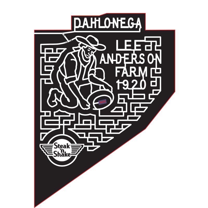 16_GA_Dahlonga, 2016, Georgia, steaknshack, logo, miner, gold, cowboy, pan