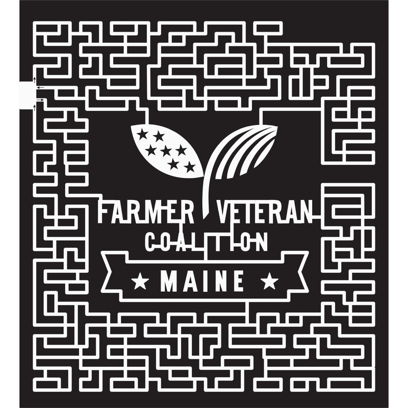 16_ME_Farmington, 2016, Maine, Farmington, leaf, stars, banner, farmer veteran coalition, logo
