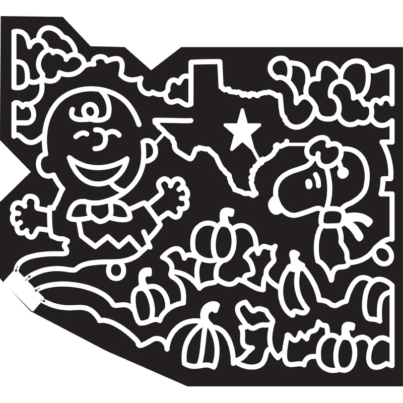 16_TX_Fredricksburg, 2016, Texas, peanuts, great pumpkin, charlie brown, snoopy, pumpkins, texas state, state outling, star, clouds
