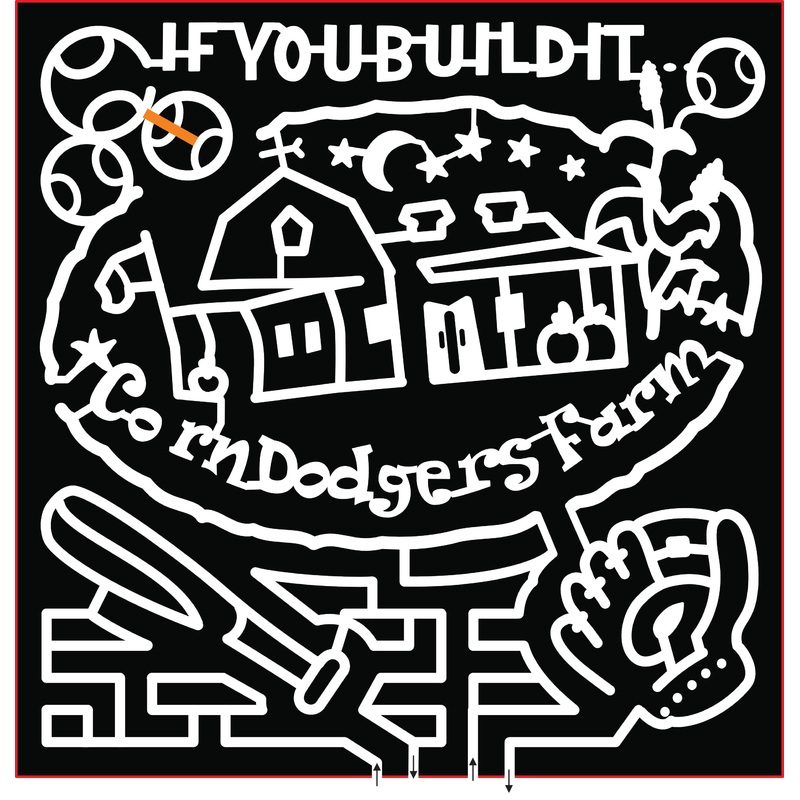 18_AL_Headland if you build it corn dodgers farm baseball baseball bat baseball mitt barn moon stars corn flag