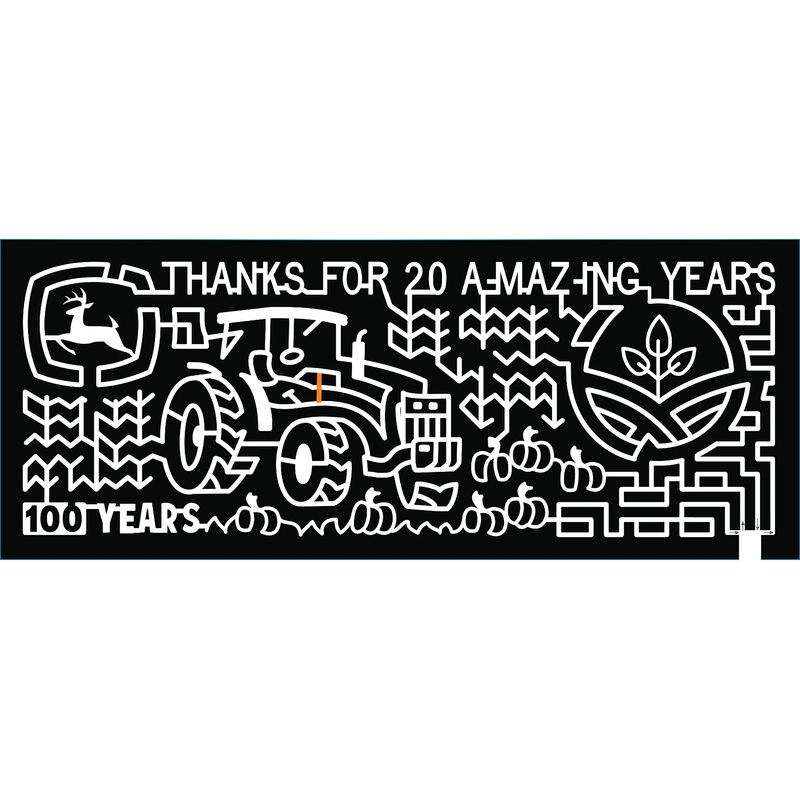 18_BC_Chilliwack1 thanks for 20 amazing years 100 years john deere tractor pumpkin pumpkins corn stalks corn