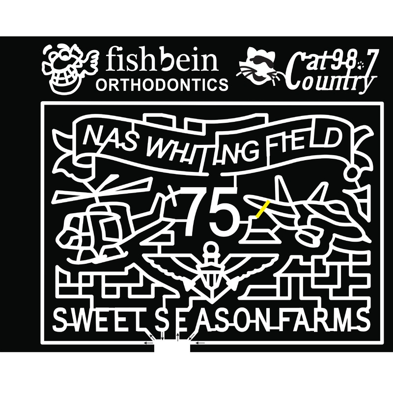 18_FL_Milton nas whiting field helicopter airplane army military badge fishbein orthodontics cat country 98.7