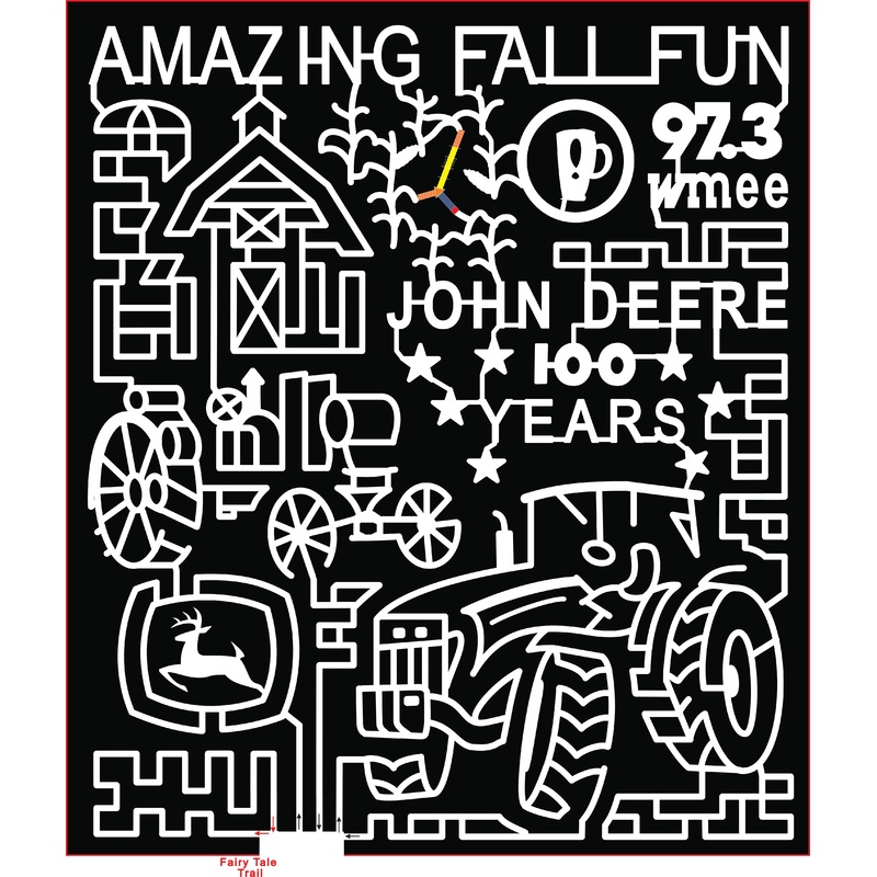 18_IN_Waterloo amazing fall fun 97.3 wmee john deere 100 years tractor barn silo corn corn stalk star stars