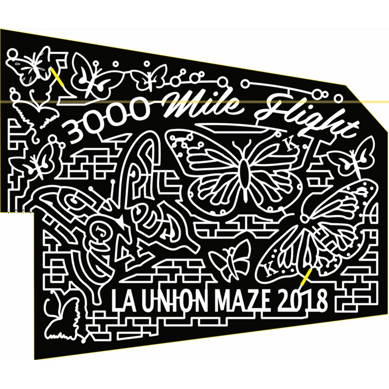 18_NM_La Union 3000 mile flight La Union Maze 2018 butterfly butterflies J K