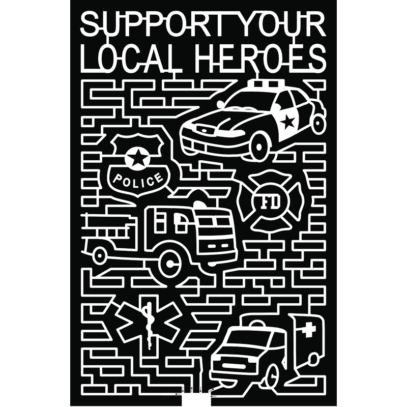 18_UT_Layton support your local heroes police officer badge fireman fire truck ambulance medicine medical
