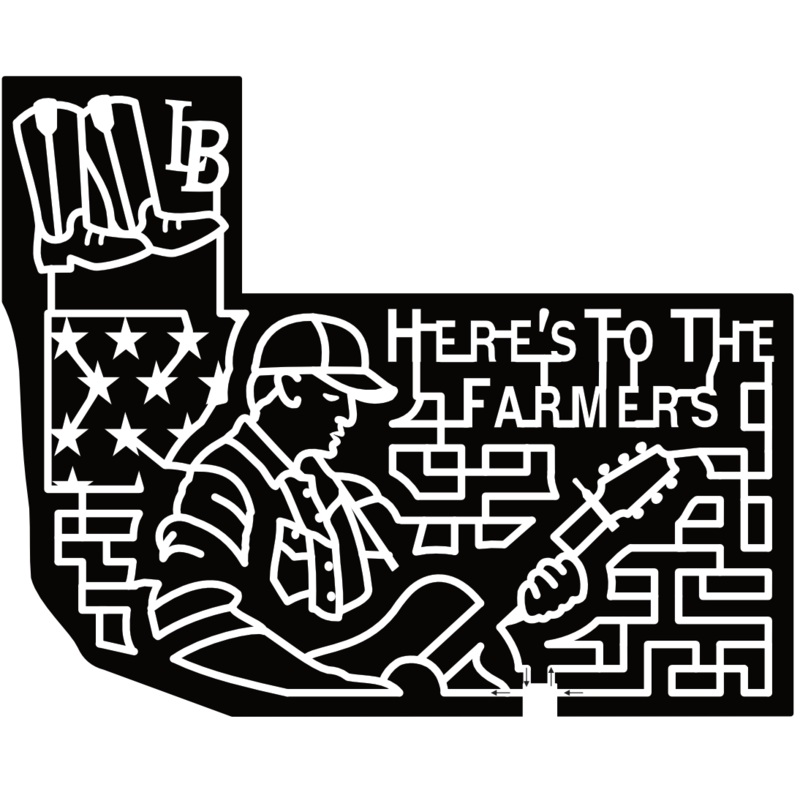 24_NJ_Hammonton Luke Bryan, LB, Heres To The Farmers, Face, Flag, Boots, Guitar
