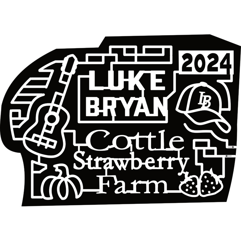 24_SC_Cottle Luke Bryan, Cottle Strawberry Farm, Guitar, Hat, Strawberry, Pumpkin, 2024