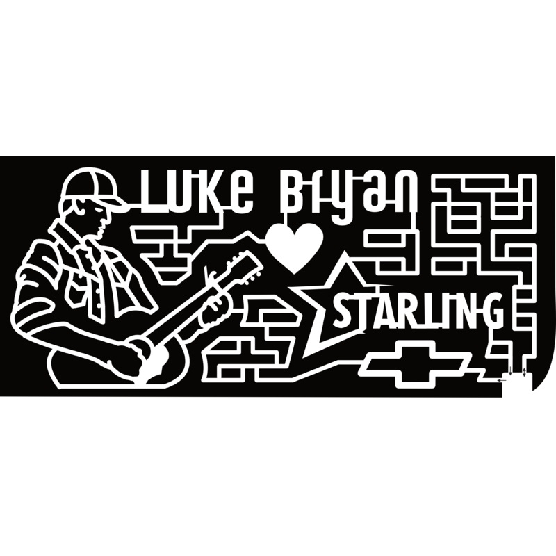 24_SC_Mount Pleasant, Luke Bryan, Starling, Heart, Face, Guitar, Star, Logo