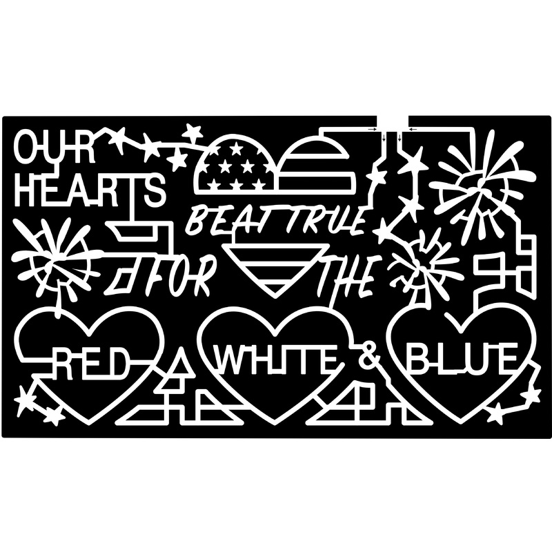 24_TX_Montgomery, Our Hearts Beat True For The Red White & Blue, Hearts, Fireworks, Flag