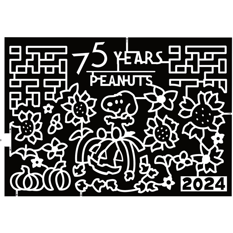 24_VT_Sutton Snoopy, Peanuts, 75 Years, Pumpkin, Flower, Leaves