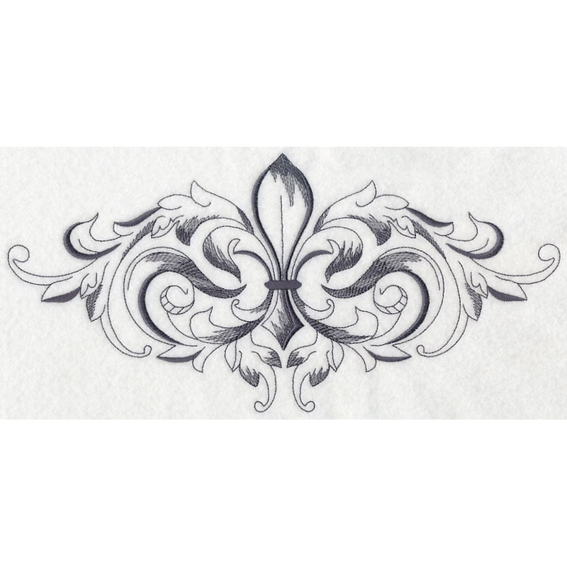 Baroque Fleur de Lis Spray|5.52″ x 11.73″ / 140.11mm x 297.9mm|4.41″ x 9.38″ / 112mm x 238.21mm|3.66″ x 7.78″ / 92.88mm x 197.51mm|3.22″ x 6.85″ / 81.78mm x 173.93mm|All Sizes