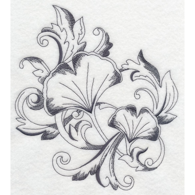 Baroque Ginkgo Flourish|7.71″ x 6.88″ / 195.83mm x 174.75mm|6.55″ x 5.84″ / 166.37mm x 148.34mm|5.44″ x 4.85″ / 138.18mm x 123.19mm|All Sizes