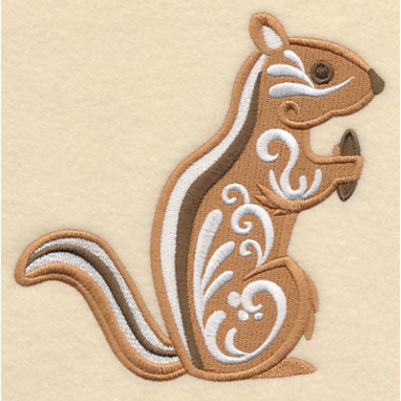 Chipmunk with Flourish|5.59″ x 5.59″ / 142.04mm x 142.01mm|4.48″ x 4.48″ / 113.7mm x 113.67mm|3.35″ x 3.35″ / 85.12mm x 85.08mm|All Sizes