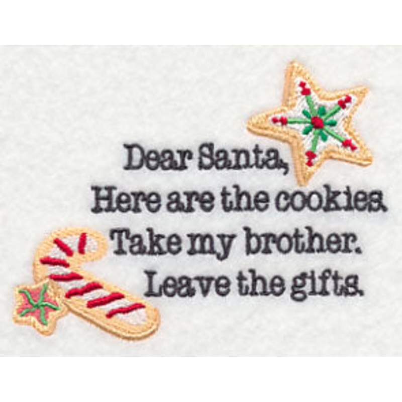 Dear Santa with Christmas Cookies (Brother)