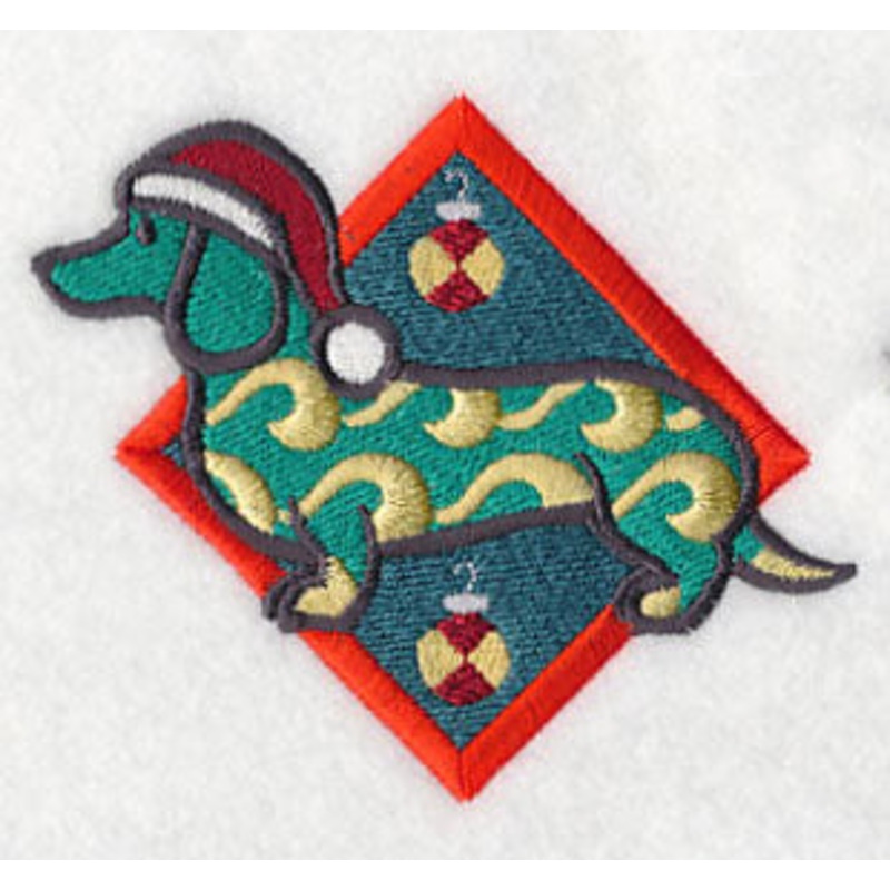 Dachshund – Swirls|3.36″ x 3.85″ / 85.37mm x 97.86mm|2.19″ x 2.5″ / 55.61mm x 63.58mm|All Sizes